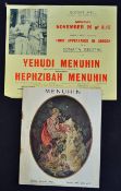 Yehudi Menuhin Concerts; Yehudi Menuhin At Royal Albert Hall Programme - March 20th 1939 an