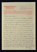 Original Letter From Concentration Camp dated 18/07/1943 - thanking you for the letter, sent to