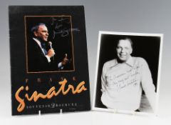 Autographs - Frank Sinatra Signed Ephemera to include a Signed black and white print and Signed