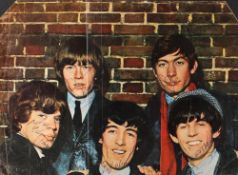 Autographs - Rolling Stones - Signed Magazine Print with ink signatures, includes Mick Jagger, Keith