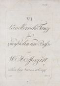 W. A. Mozart - VI Ländlerische Tanze [Six Country Dances] K.606 Music Sheet - second issue,
