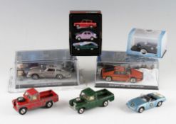 Corgi Diecast Toys includes Lotus Eland S2 with Tiger decal, set of 3x 1:76 Scale Models, Land Rover