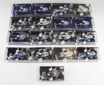 Quantity of Minichamps Boxed F1 Diecast cars of Williams Renault or Benetton Renault cars with
