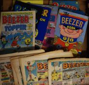 British Comics - 'The Beezer' Comic Books and Books includes large format comics 1956 (2), 1957 (1),
