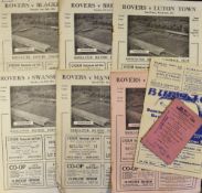 Doncaster Rovers home Football programmes to include 1950/51 Sheffield United, Manchester City,