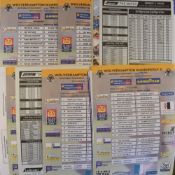 Collection of Wolverhampton Wanderers team sheets for 2001/02 season include Division 1 play-off