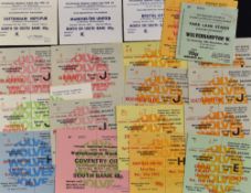 1972/73 Wolverhampton Wanders home match tickets league (8), FA Cup - Coventry City, Millwall,