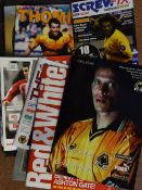 Collection of modern (2000's) Wolverhampton Wanderers away programmes including match tickets, car