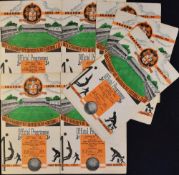 1953/54 Champions season Wolverhampton Wanderers home Football Programmes v Cardiff City,