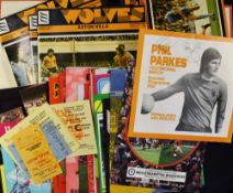 1977/78 Wolverhampton Wanderers complete season home football programmes in programme holder (