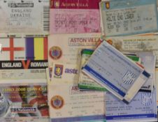 Collection of football tickets to include internationals, Aston Villa, WBA, plus others. Worth a