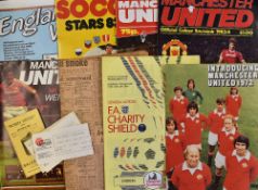 Manchester United Football ephemera 1972 Introducing United, 1985 Charity Shield match programme