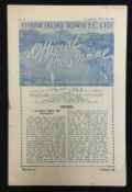 1950/51 Shrewsbury Town v New Brighton football programme at Gay Meadow 5 May 1951 last ever away