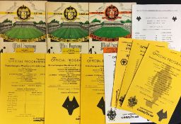 Wolverhampton Wanderers reserve home Football programmes v Leeds United 1947/48, 1948/49 (covers