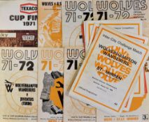 Collection of Wolverhampton Wanderers European/challenge match home programmes to include 1968/69