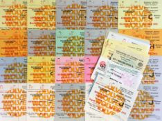 1975/76 Wolverhampton Wanderers football tickets including league homes (21), FAC (5), FL Cup