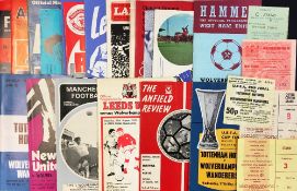 1971/72 Wolverhampton Wanderers away Football programmes including Derby County (4 page directors