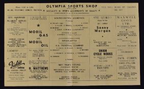 1957 South African tour match Northern/Eastern Transvaal combined v Wolverhampton Wanderers dated