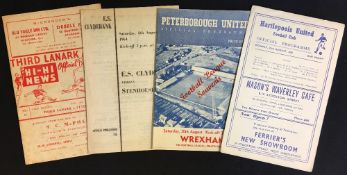 1960/61 Peterborough United v Wrexham football programme 20 August 1960 first home league match