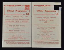1959/60 Manchester United v Bury football programme (Manchester Senior Cup), Manchester United v