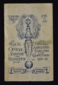 Pre-war 1921 FA Cup Final programme Tottenham Hotspur v Wolverhampton Wanderers at Stamford Bridge
