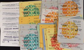 Collection of Wolverhampton Wanderers home football tickets to include 1971/72 Ferencvaros (UEFA S/