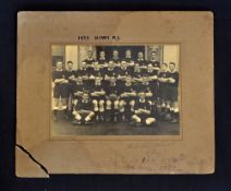 1925 New Zealand Kiwi Rugby League team photograph: on original photographer's mount with hand