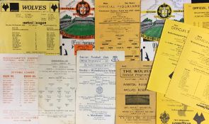 Wolverhampton Wanderers reserve home Football programmes v Everton 1945/46, 1948/49 (loose