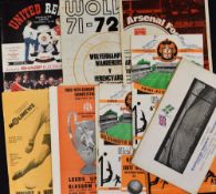 Selection of football programmes to include 1946/47 Wolverhampton Wanderers v Norrkoping (Sweden),