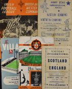 Selection of representative Football programmes to include 1945 Western Command v Northern