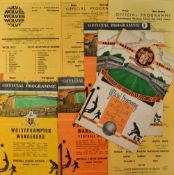 Wolverhampton Wanderers v West Bromwich Albion home Football Programmes 1950/51, 1955/56, 1957/58,