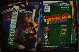 Collection of England international Football Programmes to include Euro 96 v Switzerland v