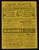 1924/25 Wolverhampton Wanderers v Bradford City Division 2 Football programme dated 6 September