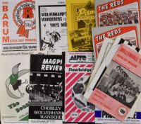 Selection of Wolverhampton Wanderers away friendly football programmes to include 1979/80 Wellington