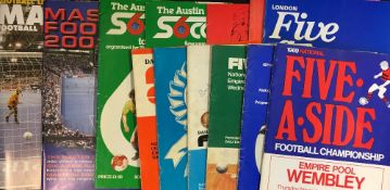 National 5-A-Side Football Championships at Wembley programmes 1969 autographed, 1971 including