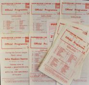 Manchester United home reserve football programmes including 1959/60 Aston Villa, Wolves, Bolton