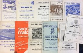 Testimonial/Charity Football programmes to include 1959 TV All Stars v Midland Stars (