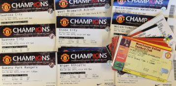 Collection of Manchester United home match tickets 1997-2012 to include FA Cup, Premiership,