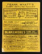 1924/25 Wolverhampton Wanderers v Portsmouth Division 2 Football programme at Molineux dated 14