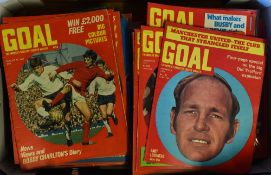 Collection Of 'Goal' magazines from No. 1 (August 1968) featuring George Best to the cover, and then