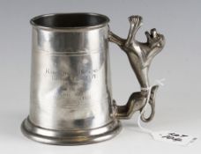 1971 British & Irish Lions Rugby New Zealand tour presentation pewter tankard - given to Ray