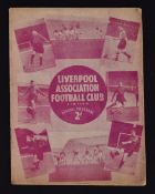 Pre-war 1938/39 Liverpool v Wolverhampton Wanderers Football Programme dated 25 February 1939 at