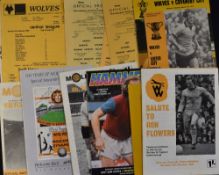 Collection of Wolverhampton Wanderers home football programmes to include 1970 v England XI (Flowers