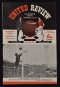 1963/64 Manchester United v West Bromwich Albion programme, George Best debut match, has newspaper