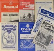 1953/54 Champions season Wolverhampton Wanderers away Football Programmes at Arsenal, Sheffield