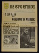 1971/72 FC Den Haag v Wolverhampton Wanderers dated 20 October 1971 newspaper version by De