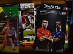 Collection of Manchester United big Football programmes to include European Finals, FA Cup Finals,