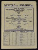 1947/48 Tottenham Hotspur v Chelsea football programme London Challenge Cup semi-final single