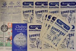 1951/52 Manchester City home football programmes v Huddersfield Town, Aston Villa, Manchester