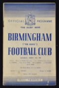 1938/39 Birmingham City v Wolverhampton Wanderers Division 1 Football programme 11 March 1939.
